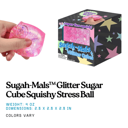 Sugah - Mals™ Glitter Sugar Cube Squishy Stress Ball | Knowledge Crates - Knowledge Crates