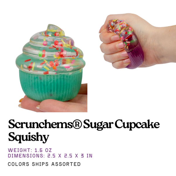 Sugar Cupcake Squishy Fidget Toy | Scrunchems® | Knowledge Crates - Knowledge Crates