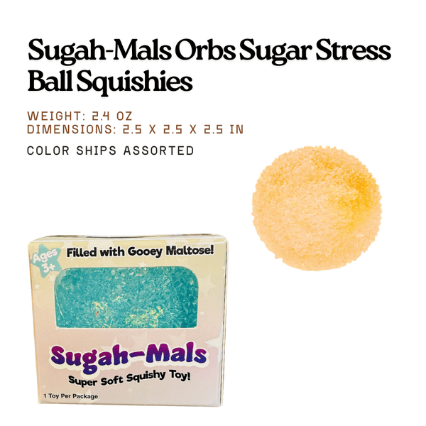 Sugar Orb Squishy Stress Ball Fidget Toy | Sugah-Mals | Knowledge Crates - Knowledge Crates