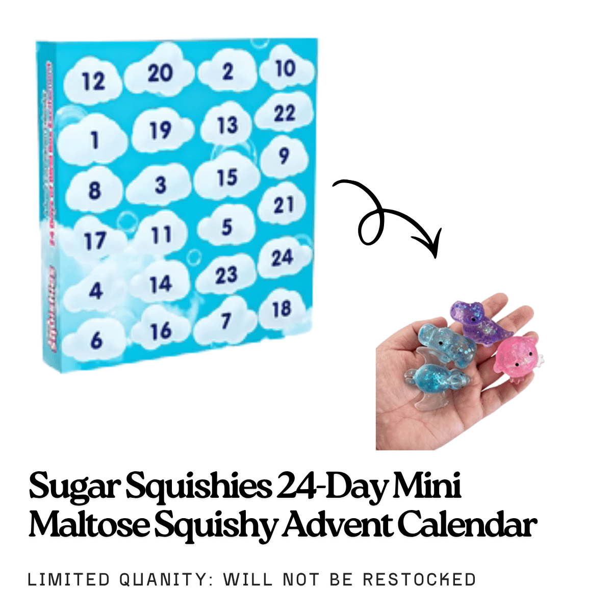 Sugar Squishies 24-Day Mini Maltose Squishy Advent Calendar - Knowledge Crates