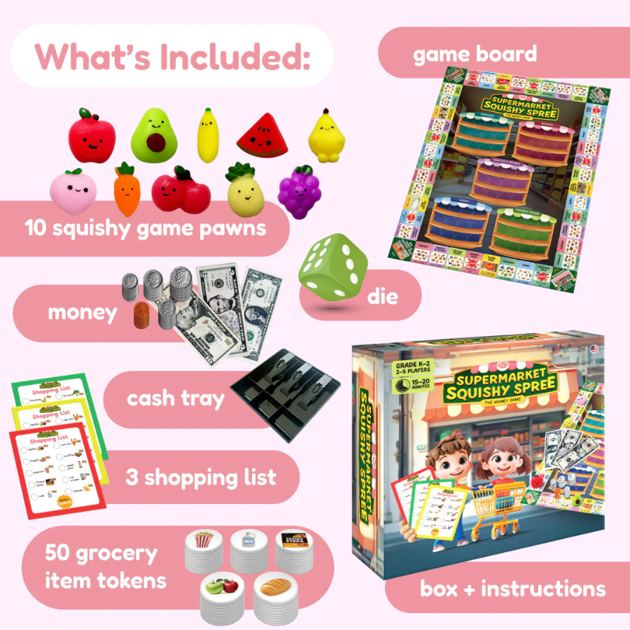 Supermarket Squishy Spree Money Math Game for Kids | Knowledge Crates - Knowledge Crates